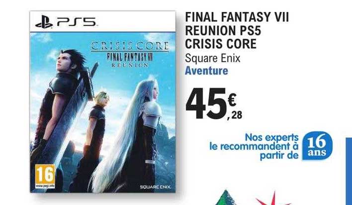 final fantasy VII réunion ps5 crisis core square enix