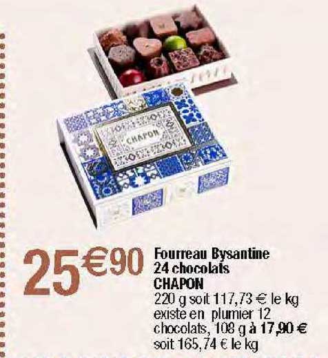 fourreau bysantine 24 chocolats chapon