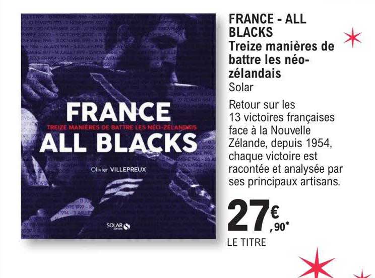 france - all blacks treize manières de battre les néozélandais