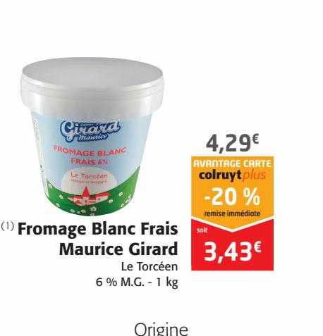 fromage blanc frais maurice girard