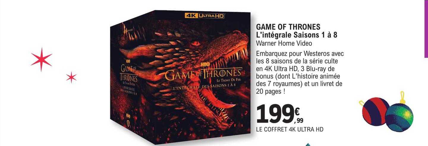 game of thrones l'intégrale saisons 1 à 8