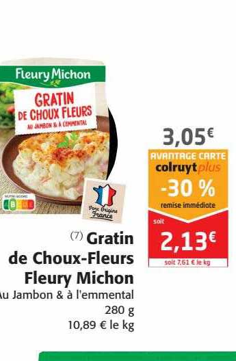 Gratin De Choux-fleurs Fleury Michon