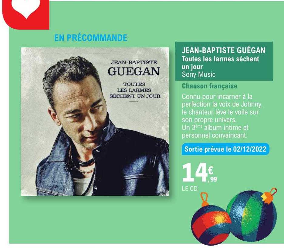 jean-baptiste guégan - toutes les larmes sèchent un jour