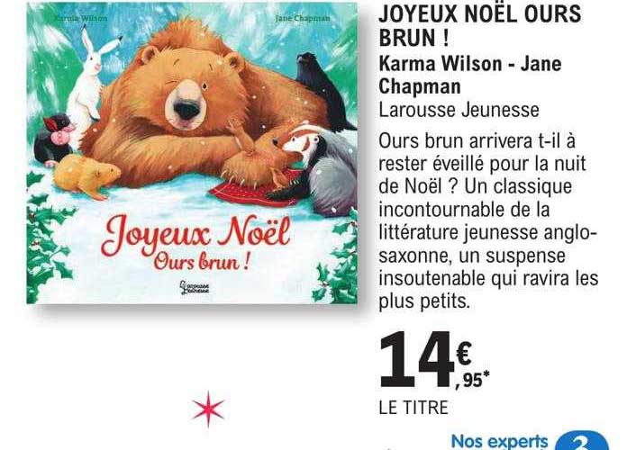 joyeux noël ours brun ! - karma wilson - jane chapman