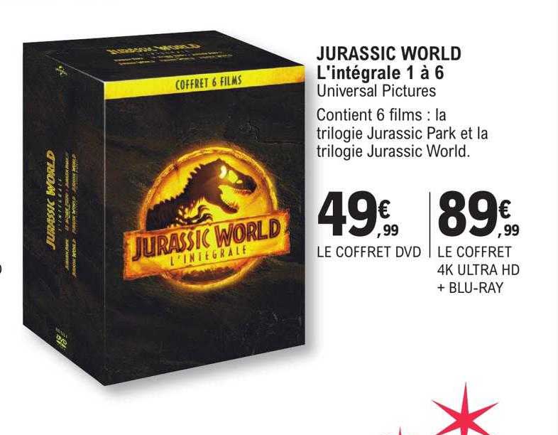 jurassic world l'intégrale 1 à 6