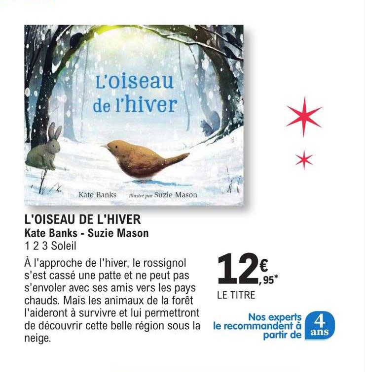l'oiseau de l'hiver - kate banks - suzie mason 1 2 3 soleil