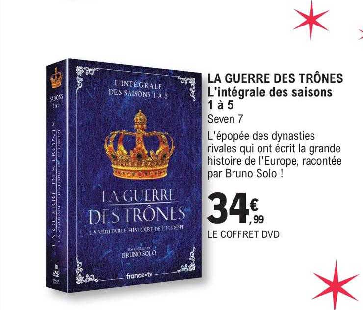 la guerre des trônes l'intégrale des saisons 1 à 5 seven 7