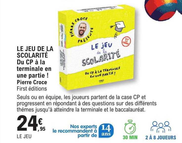 le jeu de la scolarité du cp à la terminale en une partie! - pierre croce