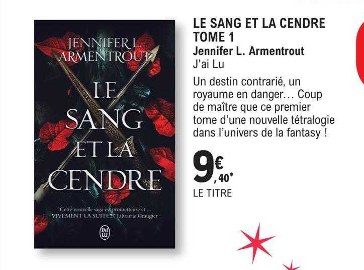 le sang et la cendre tome 1 - jennifer l.armentrout j'ai lu
