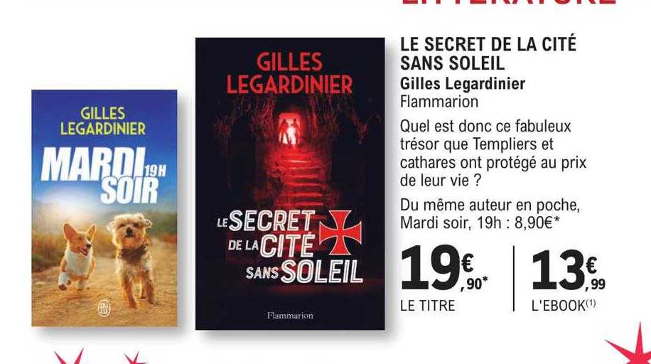 le secret de la cité sans soleil - gilles legardinier flammarion