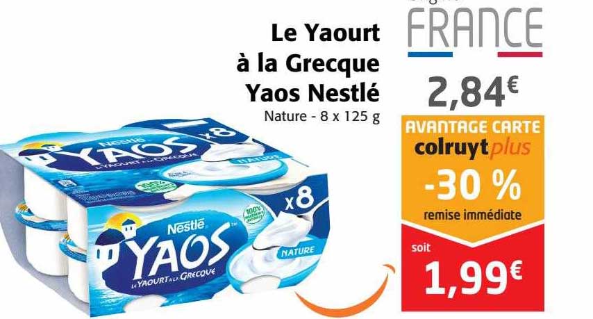 Le Yaourt à La Grecque Yaos Nestlé