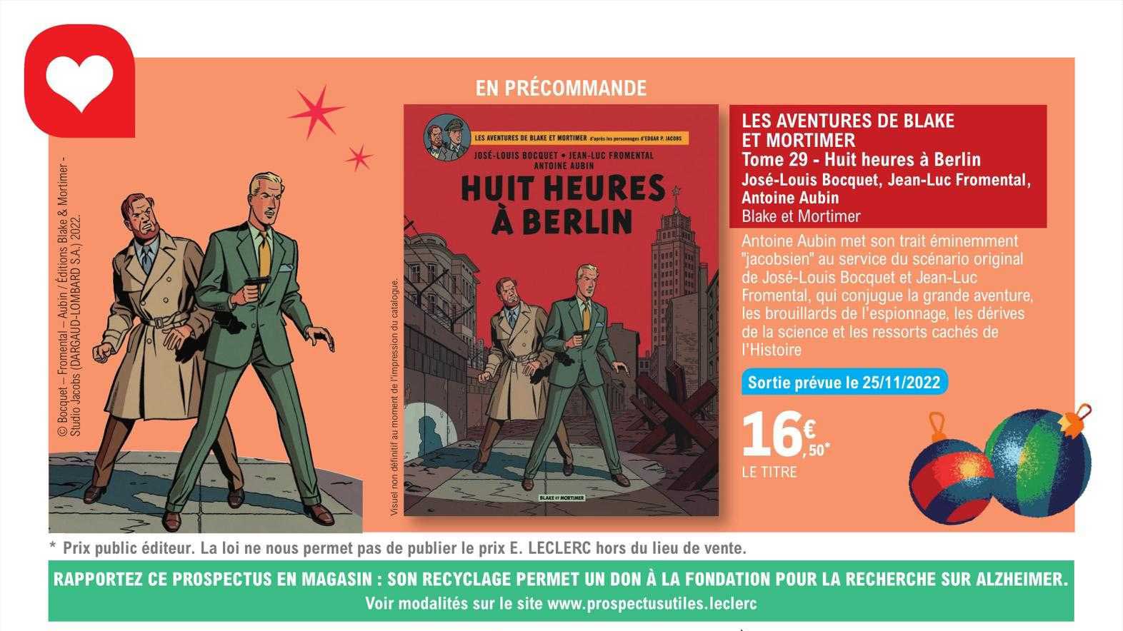 les aventures de blake et mortimer - tome 29 - huit heures à berlin