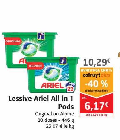 lessive ariel all in 1 pods