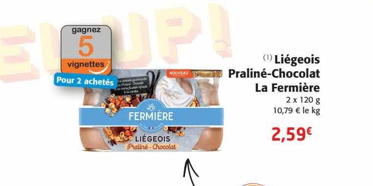 Liégeois Praliné-chocolat La Fermière