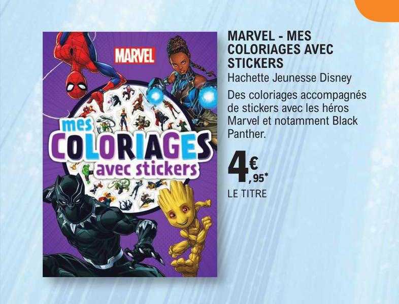 marvel - mes coloriages avec stickers