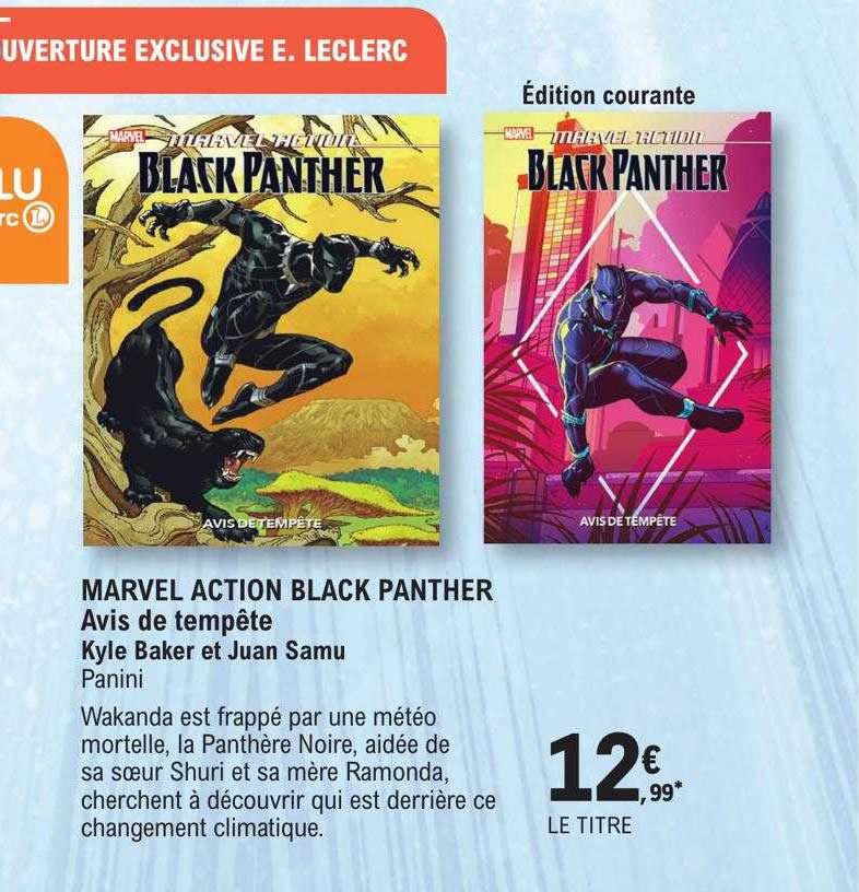 marvel action black panther avis de tempête - kyle baker et juan samu panini