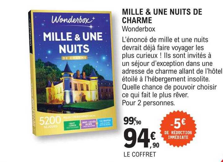 mille & une nuits de charme wonderbox