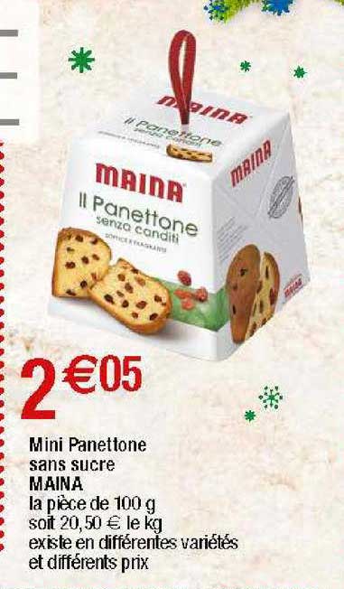 mini panettone sans sucre maina