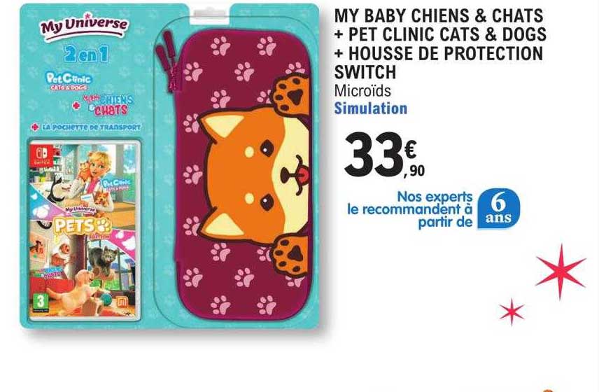 my baby chiens & chats + pet clinic cats & dogs + housse de protection switch