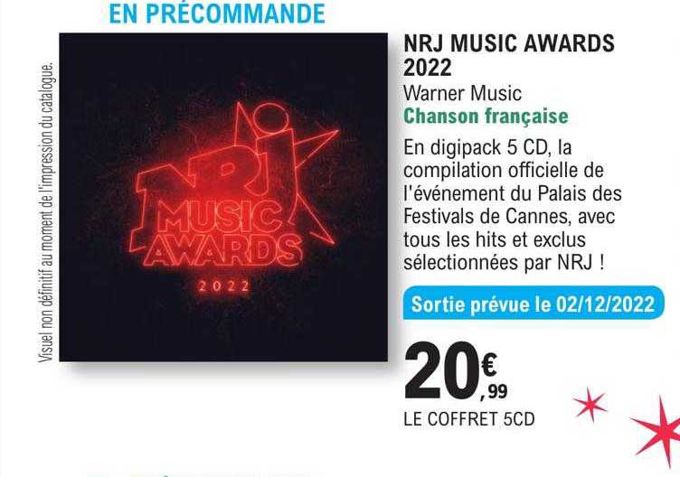 Nrj Music Awards 2022 - Warner Music
