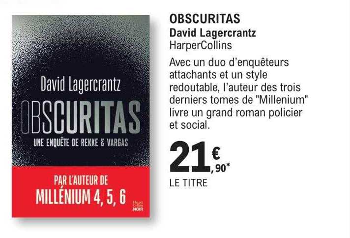 Obscuritas - David Lagercrantz Harpercollins