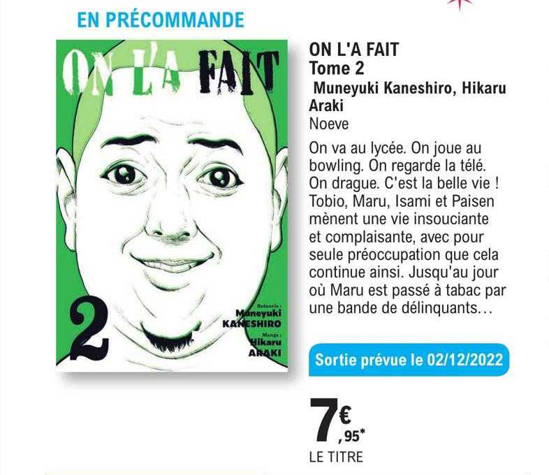 on l'a fait tome 2 muneyuki kaneshiro, hikaru araki noeve