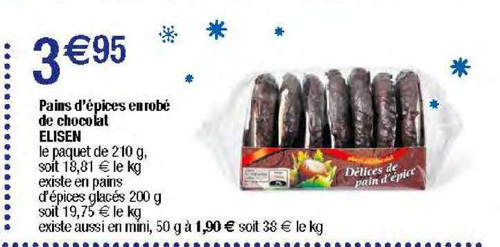 pains d'épices enrobé de chocolat elisen
