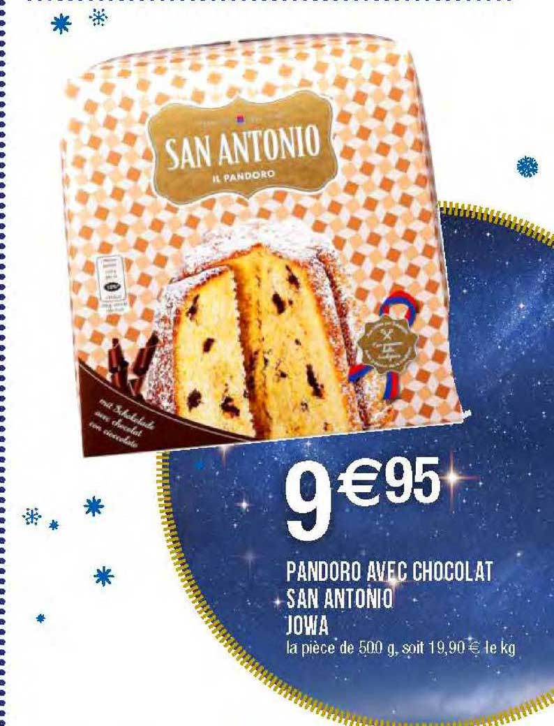 pandoro avec chocolat san antonio jowa