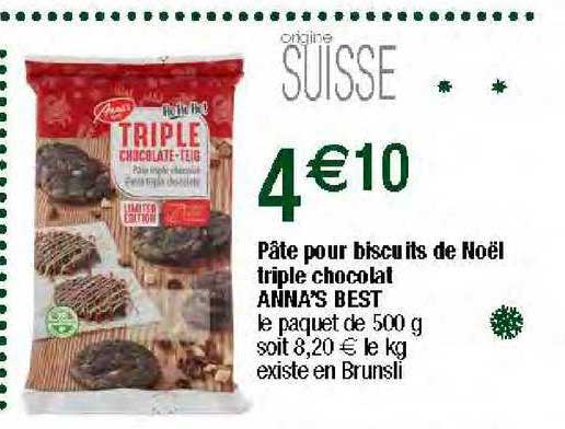 Pâte Pour Biscuits De Noël Triple Chocolat Anna's Best