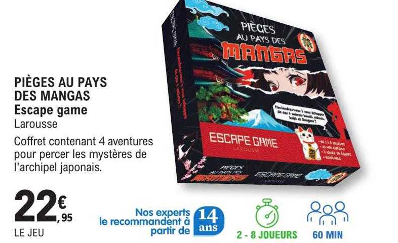 pièges au pays des mangas escape game larousse