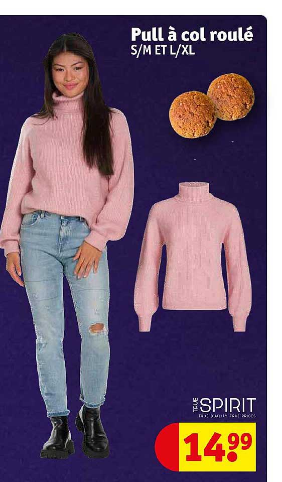 pull à col roulé true spirit