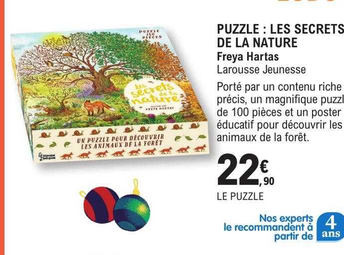puzzle : les secrets de la nature - freya hartas larousse jeunesse