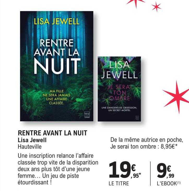 rentre avant la nuit - lisa jewell