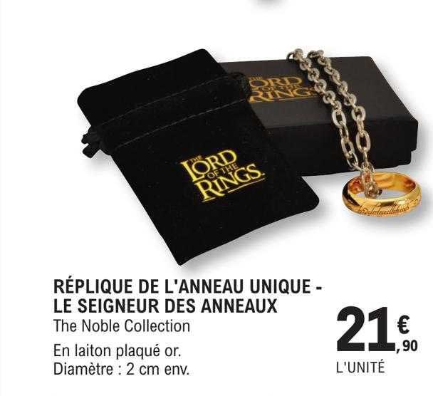 réplique de l'anneau unique - le seigneur des anneaux - the noble collection