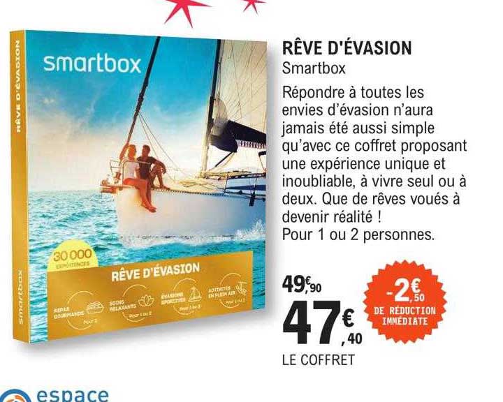 rêve d'évasion smartbox