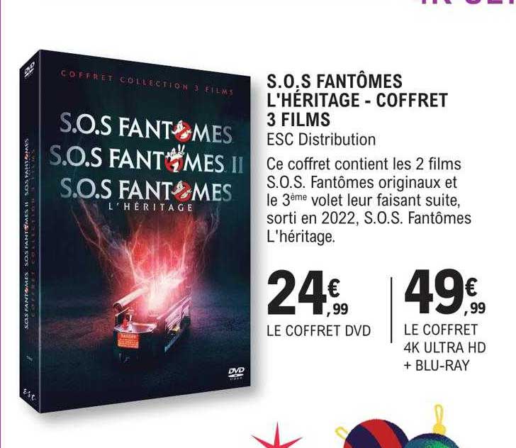 s.o.s fantômes l'héritage - coffret 3 films