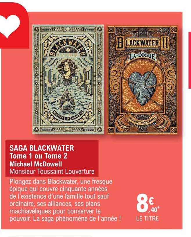 saga blackwater tome 1 ou tome 2 - michael mcdowell