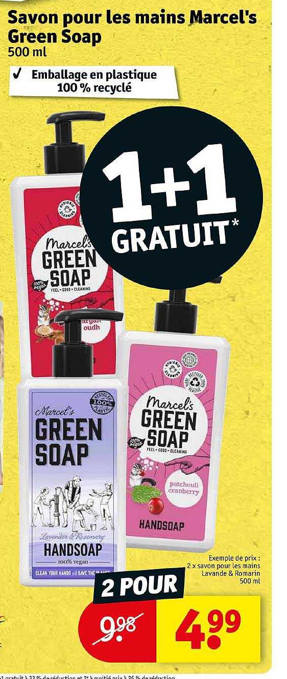 savon pour les mains marcel's green soap