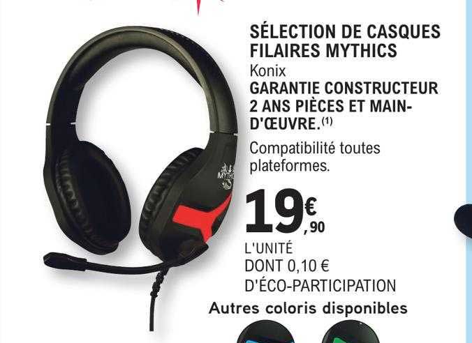 sélection de casques filaires mythics konix