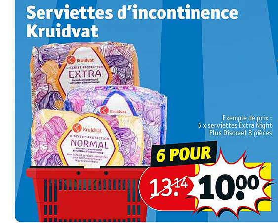 serviettes d'incontinence kruidvat