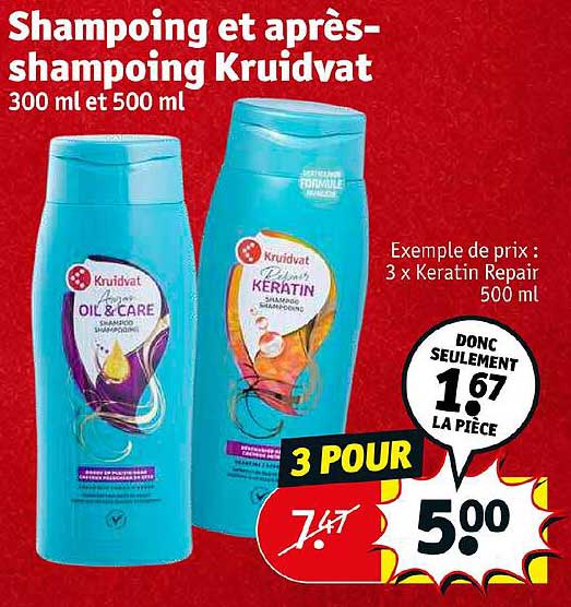 shampoing et après-shampoing kruidvat