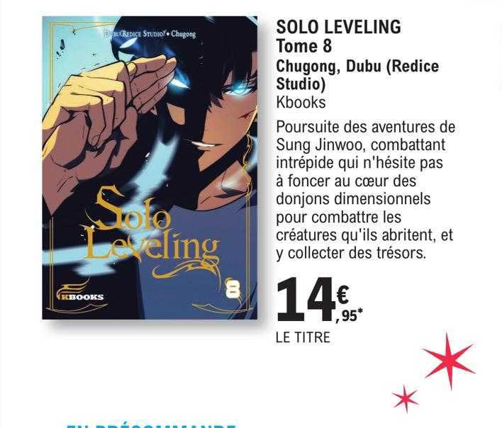 solo leveling tome 8 chugong, dubu kbookds