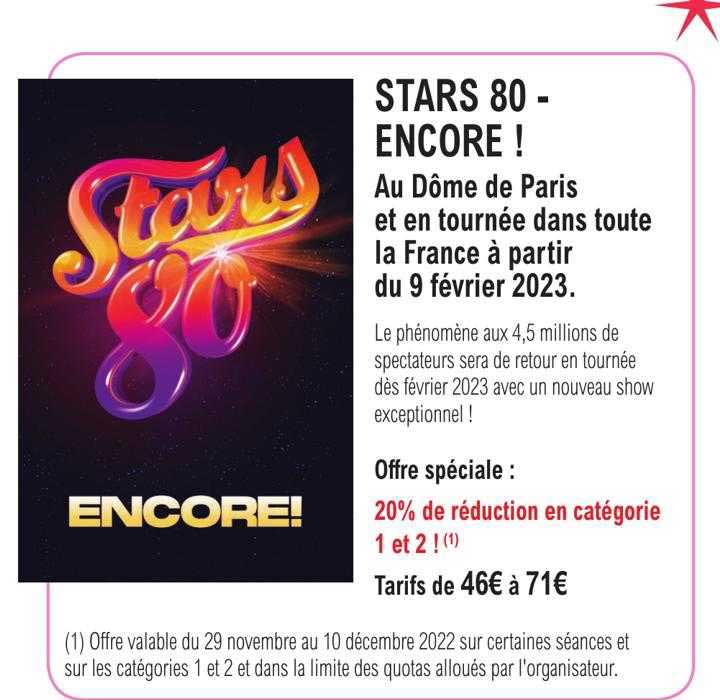 stars 80 - encore!