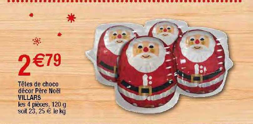 têtes de choco décor père noël villars