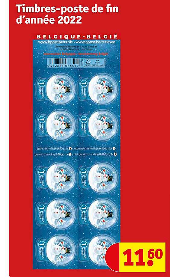 timbres-poste de fin d'année 2022