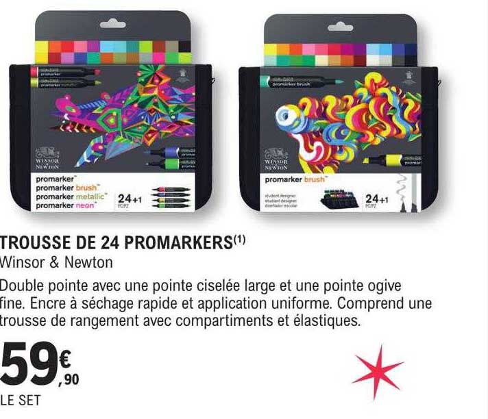 trousse de 24 promarkers winsor & newton