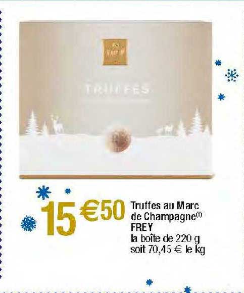 truffes au marc de champagne frey