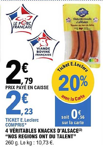 4 véritables knacks d'alsace "nos régions ont du talent"