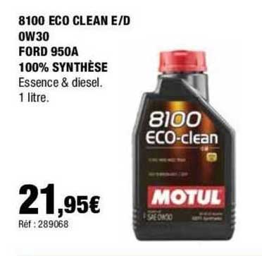 8100 eco clean e/d ow30 ford 950a 100% synthèse