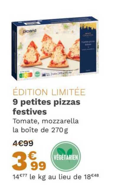9 petites pizzas festives